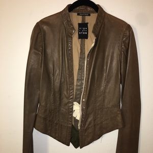 Brown Leather Nigel Preston Vintage Jacket
